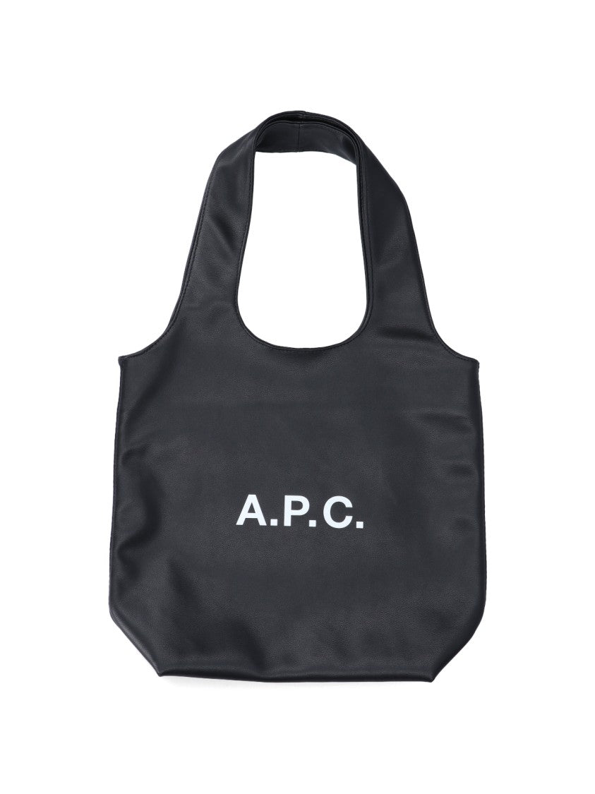 A.P.C. Black Ninon Small Recycled Fabric Tote