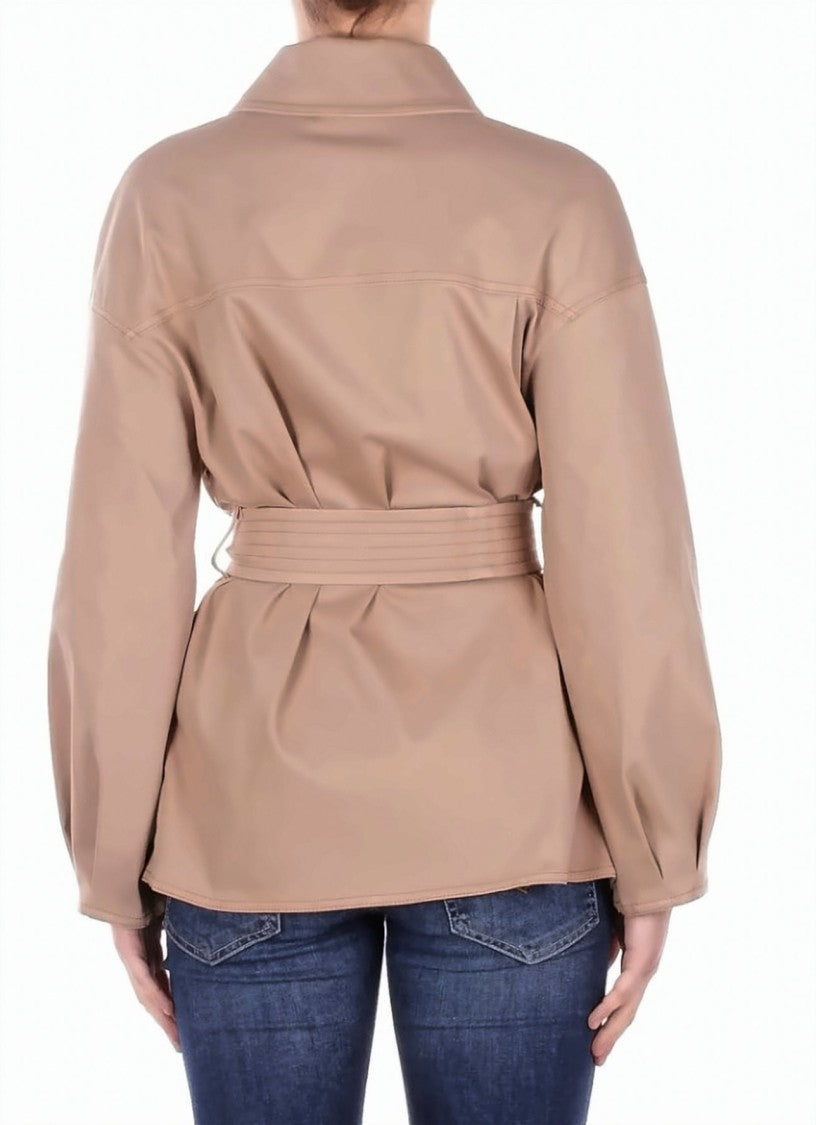 Max Mara Beige Button Closure Fabric Jacket