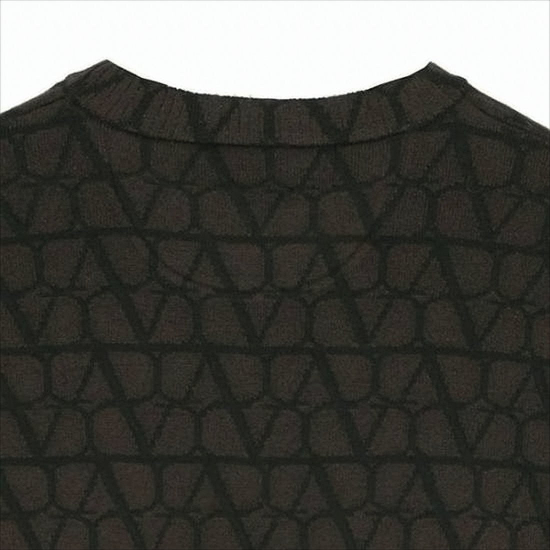 Valentino Garavani Relaxed Fit Wool Sweater With Geometric Pattern