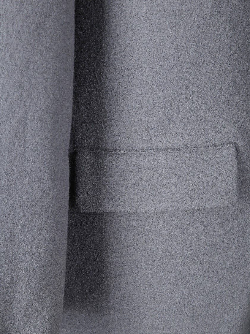 Rier Wool Coat With Hidden Closure