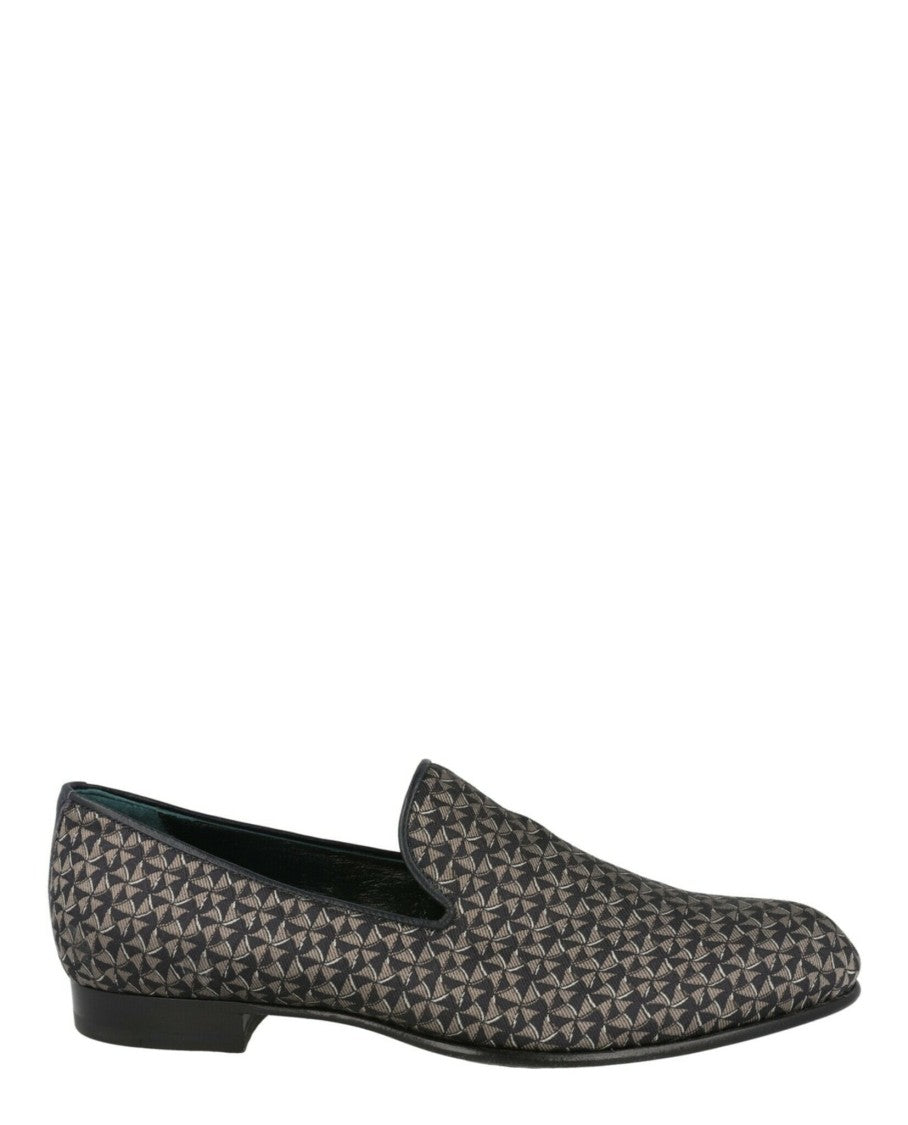 Brioni Geometeric Pattern Slip-On Loafers
