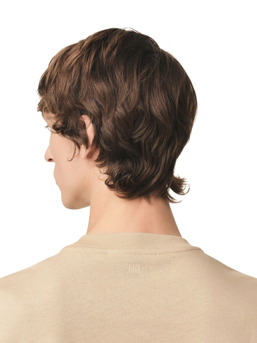Ami Classic Round Neck T-Shirt With Subtle Logo Detail