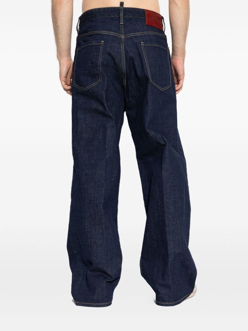 Dsquared2 Indigo Wide-Leg Denim Jeans