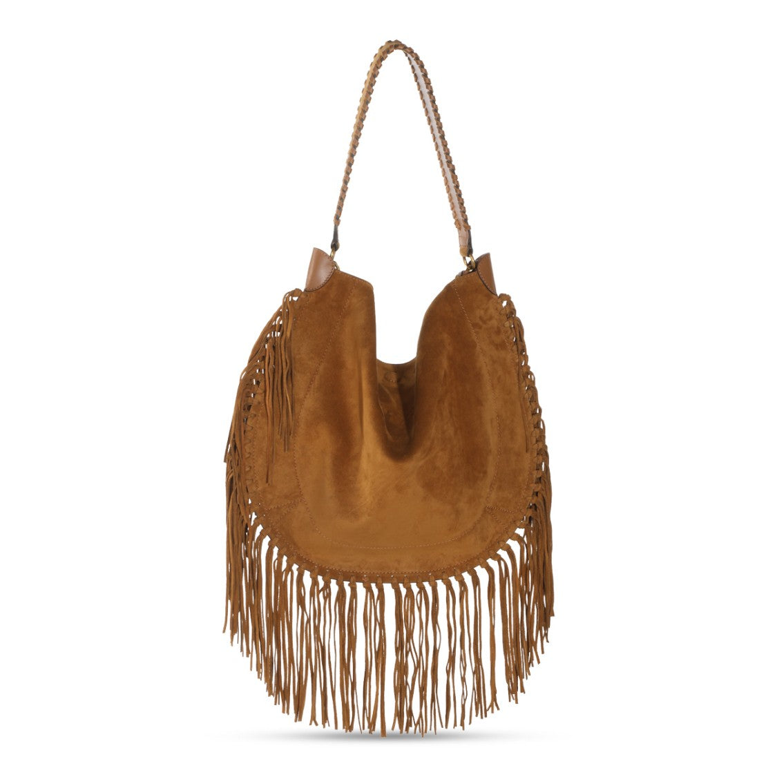 Isabel Marant Soft Suede Bag With Fringe Detailing