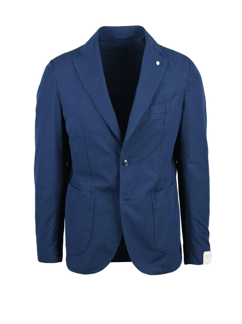 L.B.M. 1911 Blue Cotton Linen Mohair Jacket