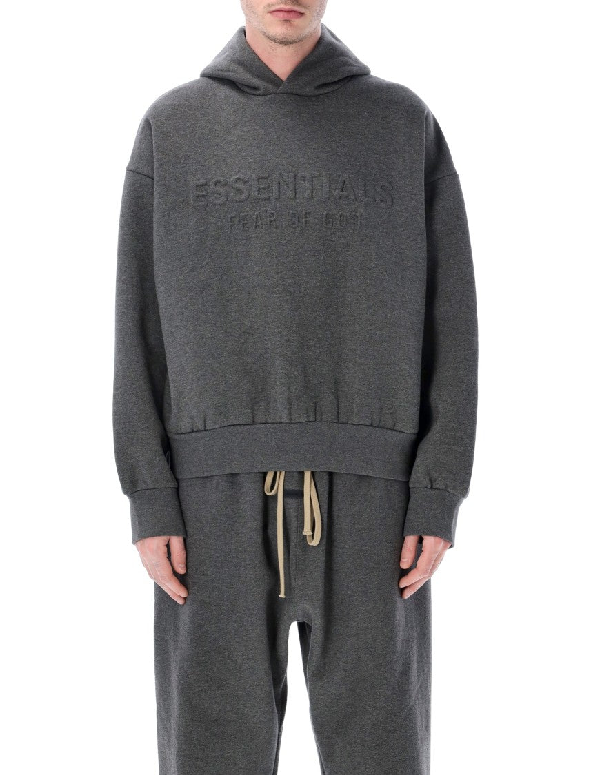 Fear Of God Essentials Embossed Hoodie Grey