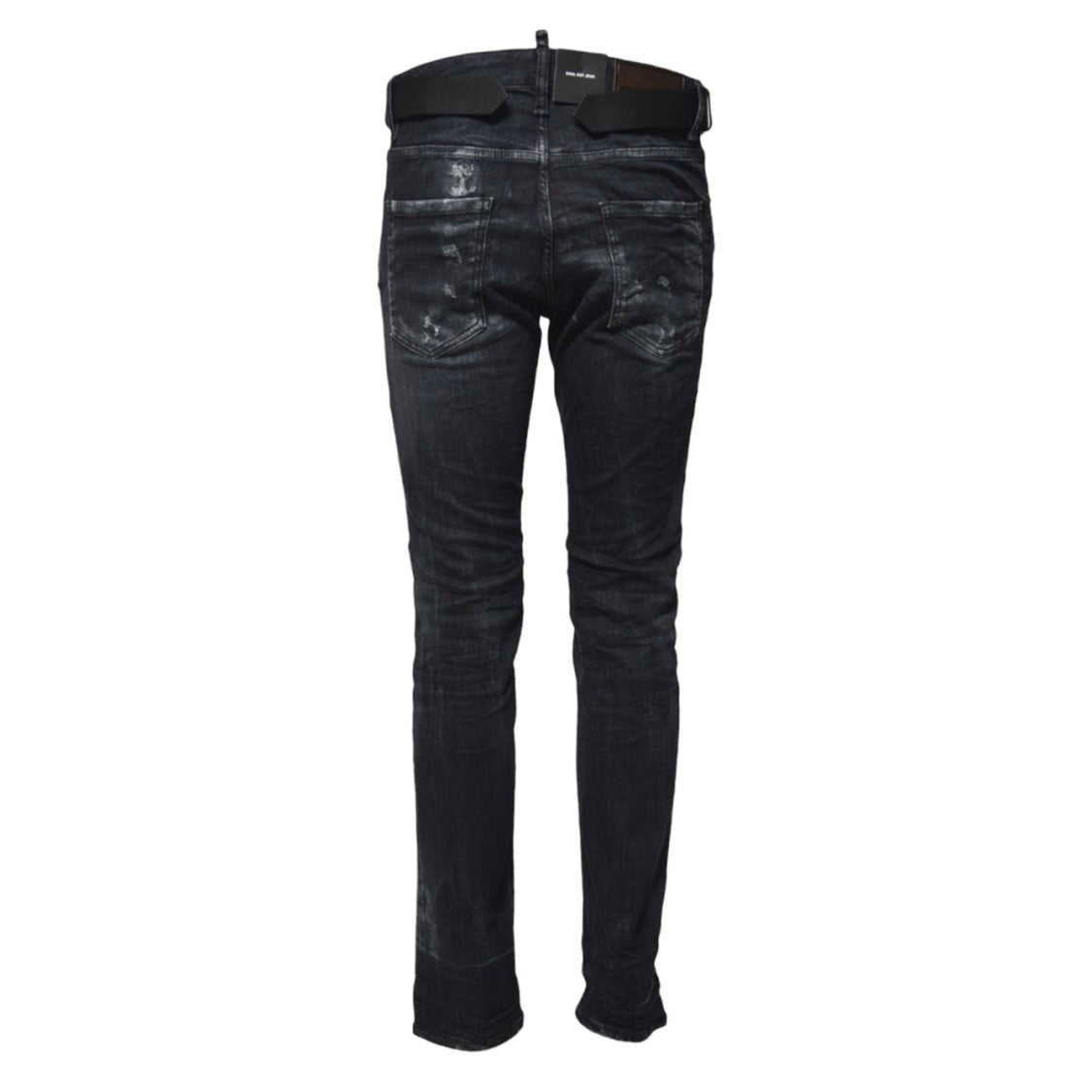 Dsquared2 Cool Guy Jeans In Black Denim With Buckles