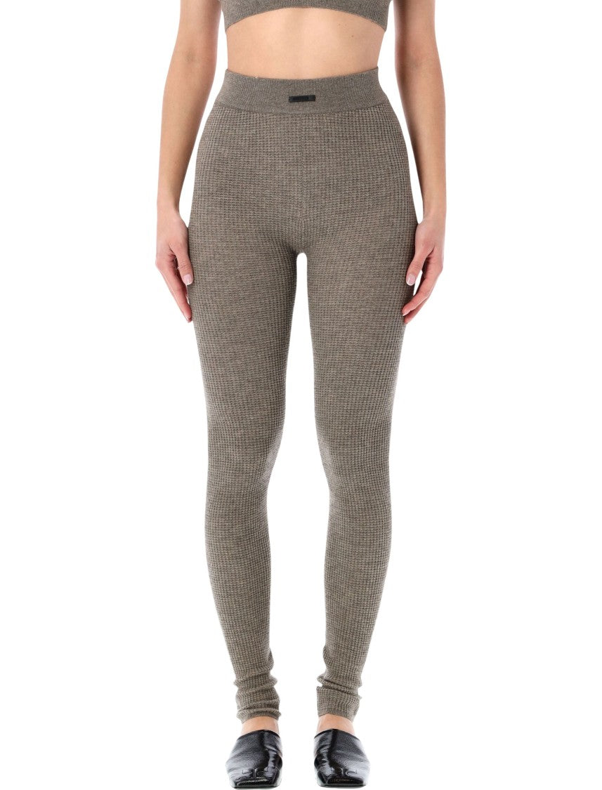 Fear Of God Waffle Knit Ankle-Length Leggings With Rib-Knit Waistband