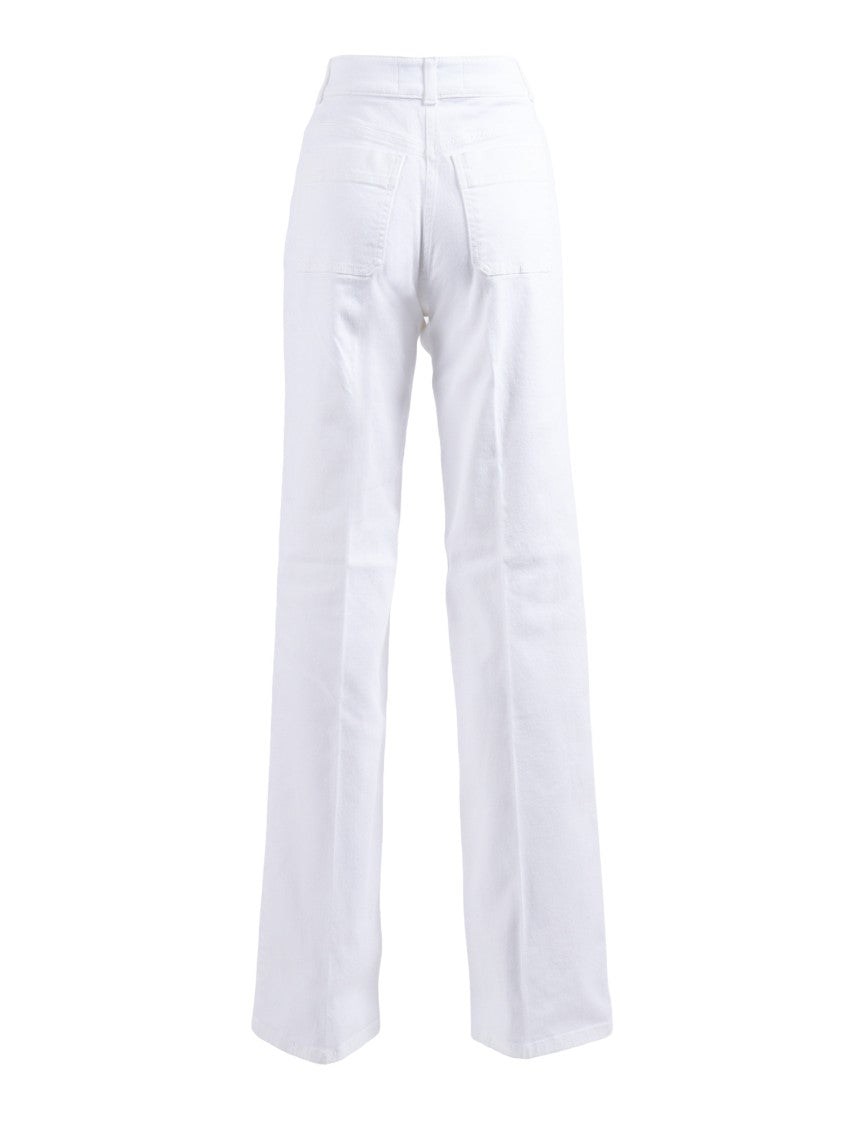Elisabetta Franchi High Waisted Gold Hardware Jeans