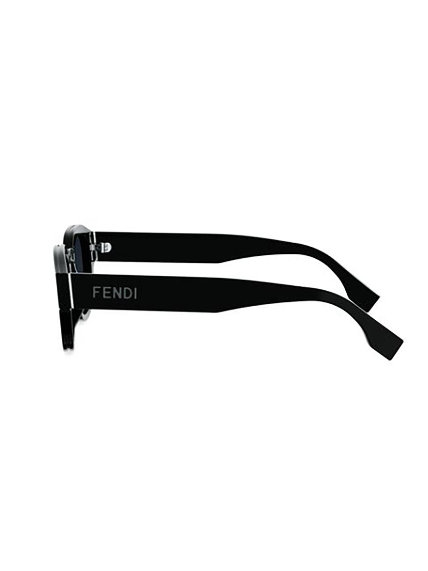 Fendi Black Fe40182i Oval Minimalist Sunglasses