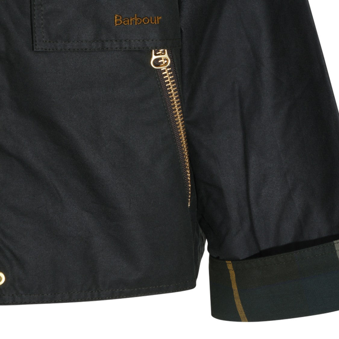 Barbour Dark Waxed Corduroy Collar Jacket