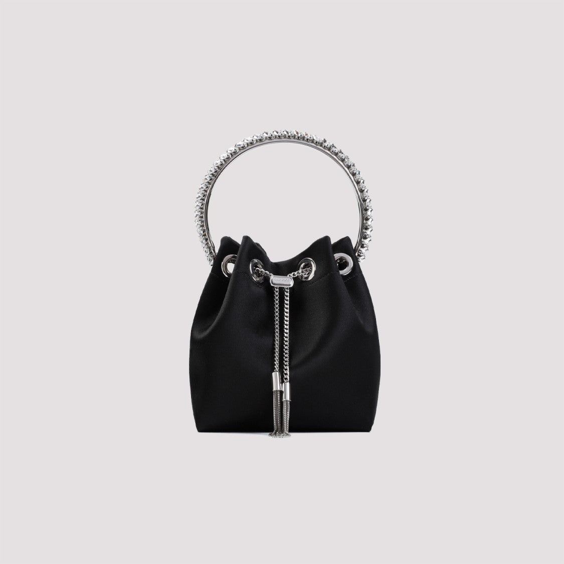 Jimmy Choo Black Satin Bon Bon Handbag