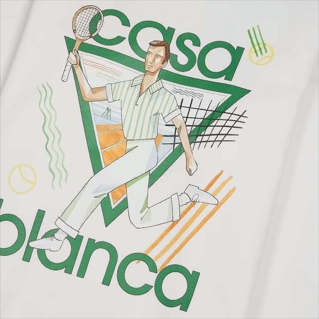 Casablanca Long-Sleeve Graphic Print Sweatshirt Featuring Tennis Motif