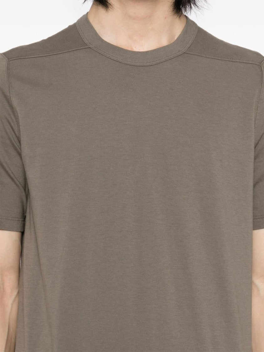 Rick Owens Rust Brown Crew Neck T-Shirt With Straight Hem