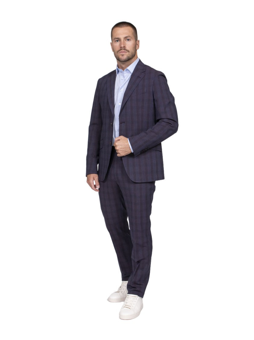 Etro Roma Checkered Notch-Lapel Two-Piece Suit