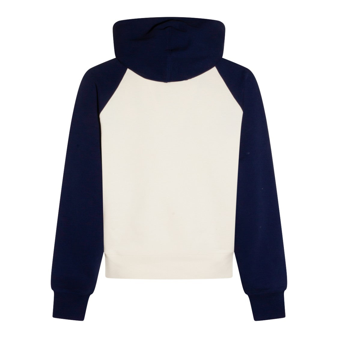 Ami Paris White And Blue Cotton Hoodie
