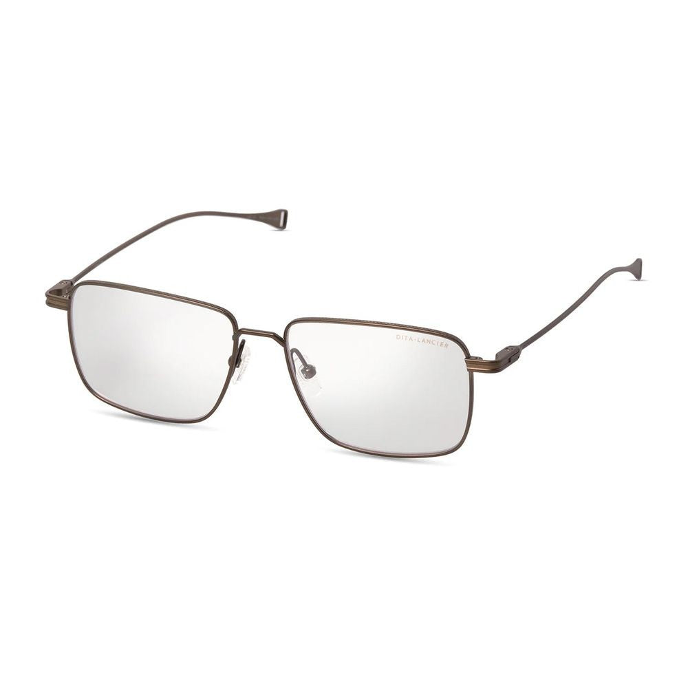 Dita Lancier Lsa Dlx127 Architectural Square Frame Eyeglasses In Satin Black Sand