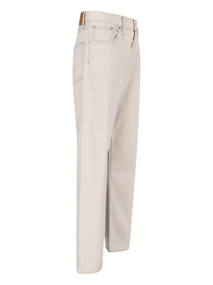 Sunflower Straight-Leg Denim Jeans With Cream Cotton Finish