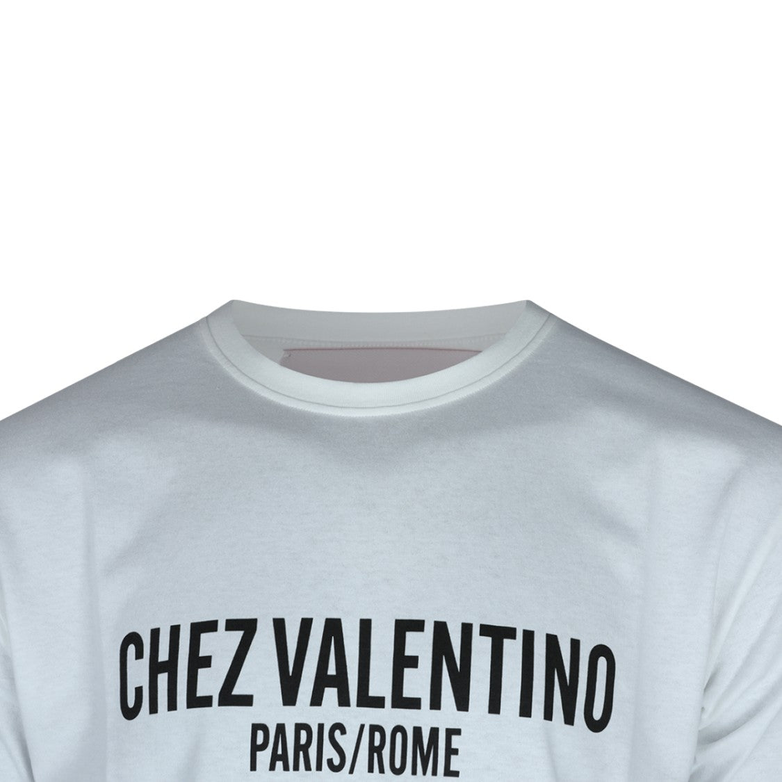 Valentino White Cotton Frontal Print T-Shirt