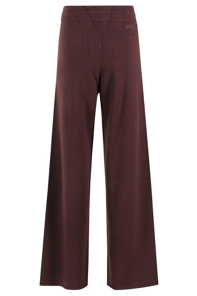 Mc2 Saint Barth Wide-Leg Knit Pants With Elastic Waistband