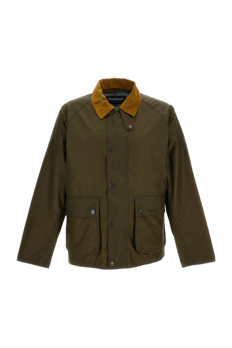 Barbour Waxed Cotton Bedale Jacket With Corduroy Collar