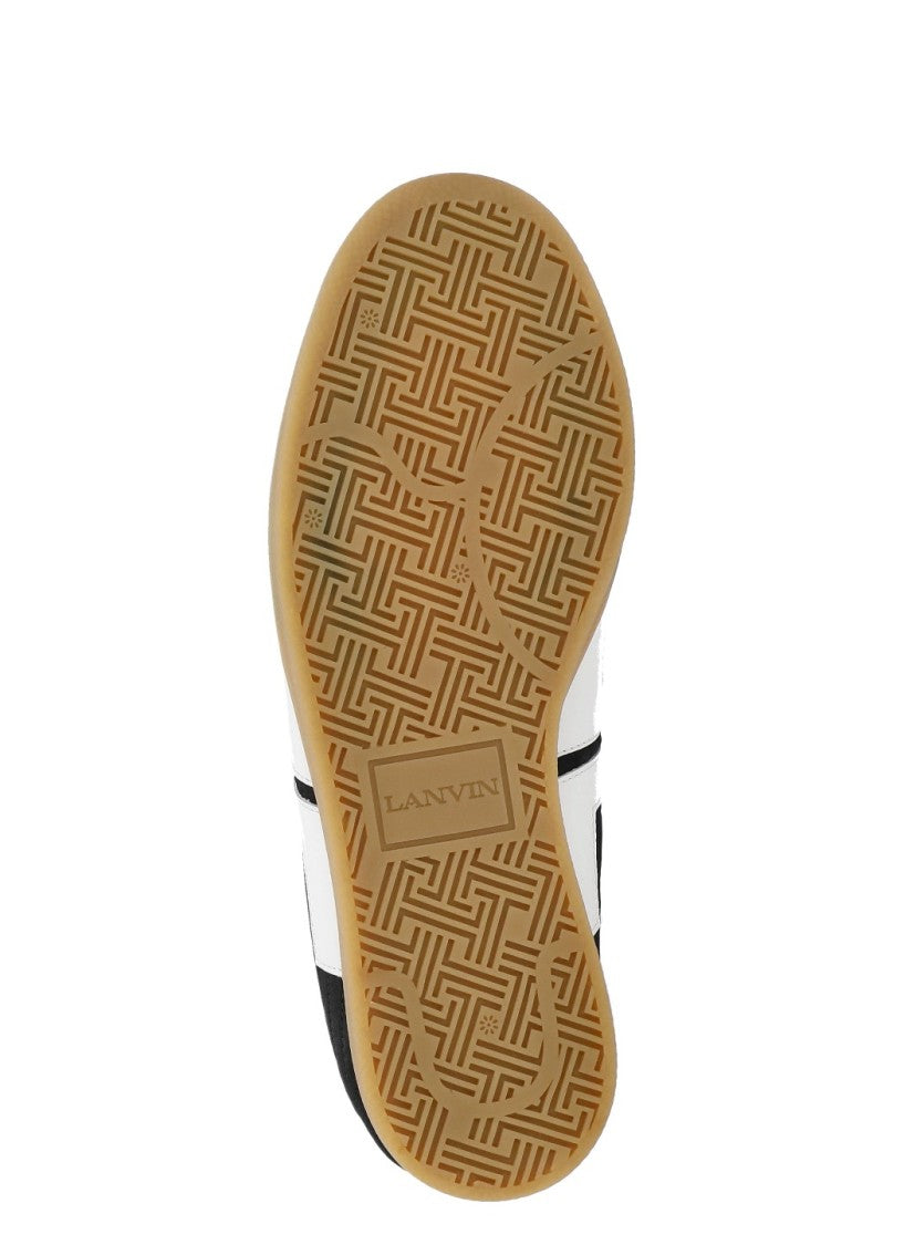 Lanvin Bold White-Detailed Lanvin Sneakers With Ivory Suede Tip