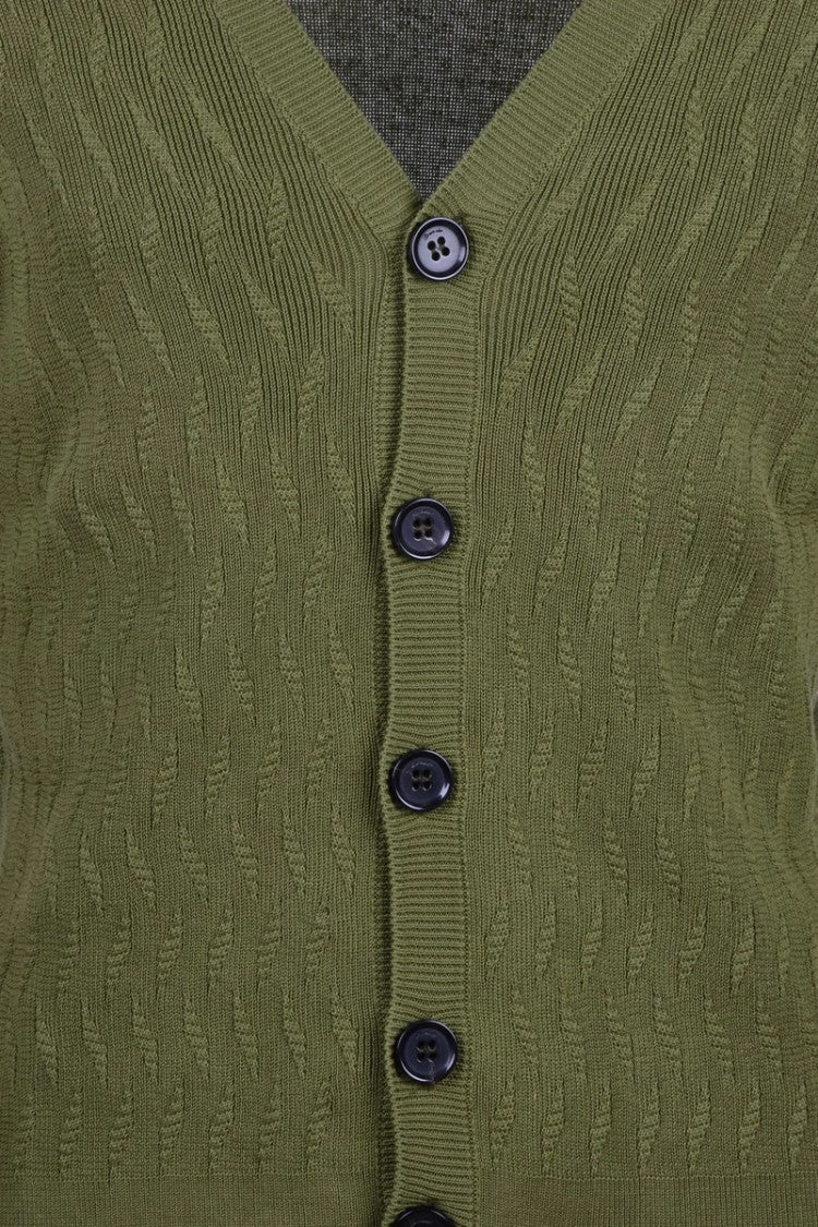 Drumohr V-Neck Cardigan - Green