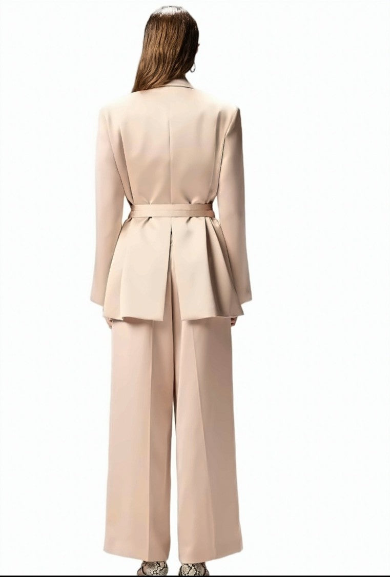 Pinko Rapa Satin Belted Blazer Jacket