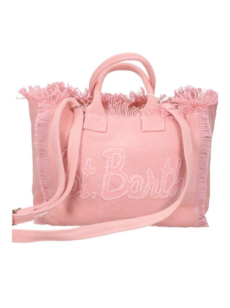 Mc2 Saint Barth Fringed Edge Tote Bag With Textured Script Detail