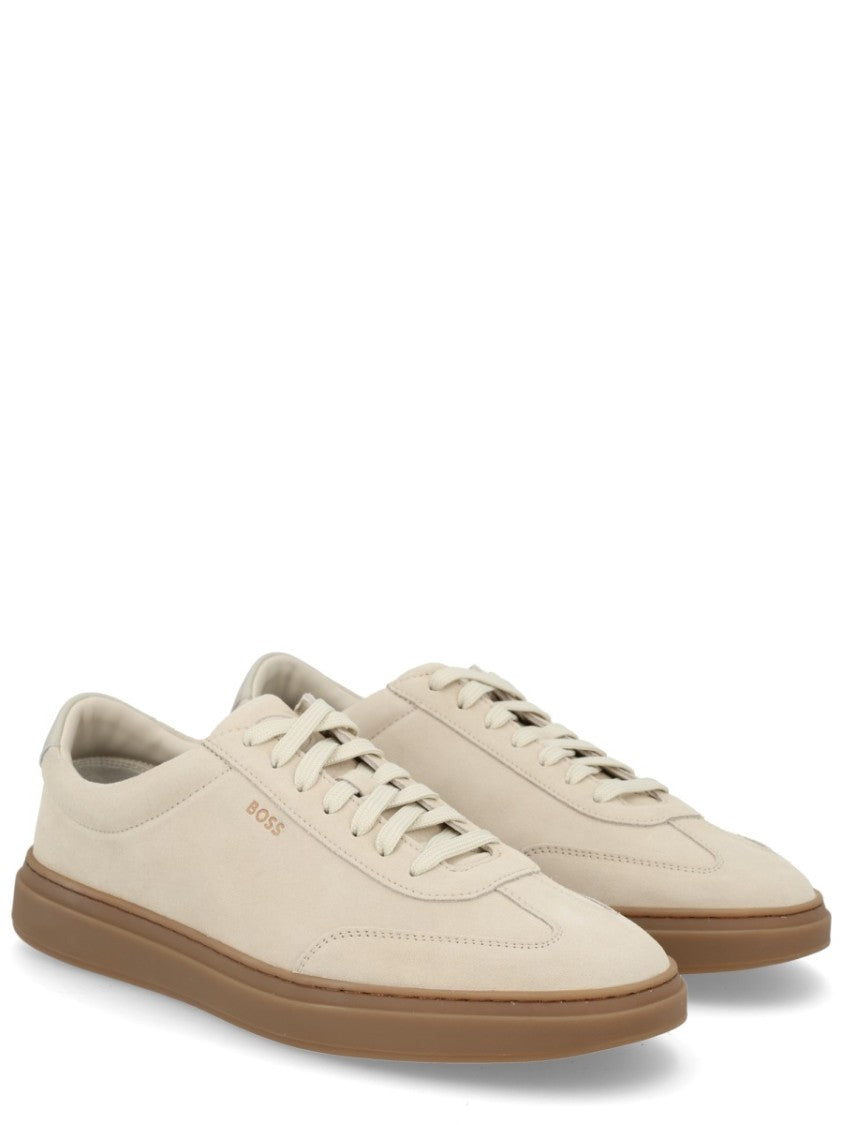 Boss Vinston Cowhide Leather Tonal Sneakers