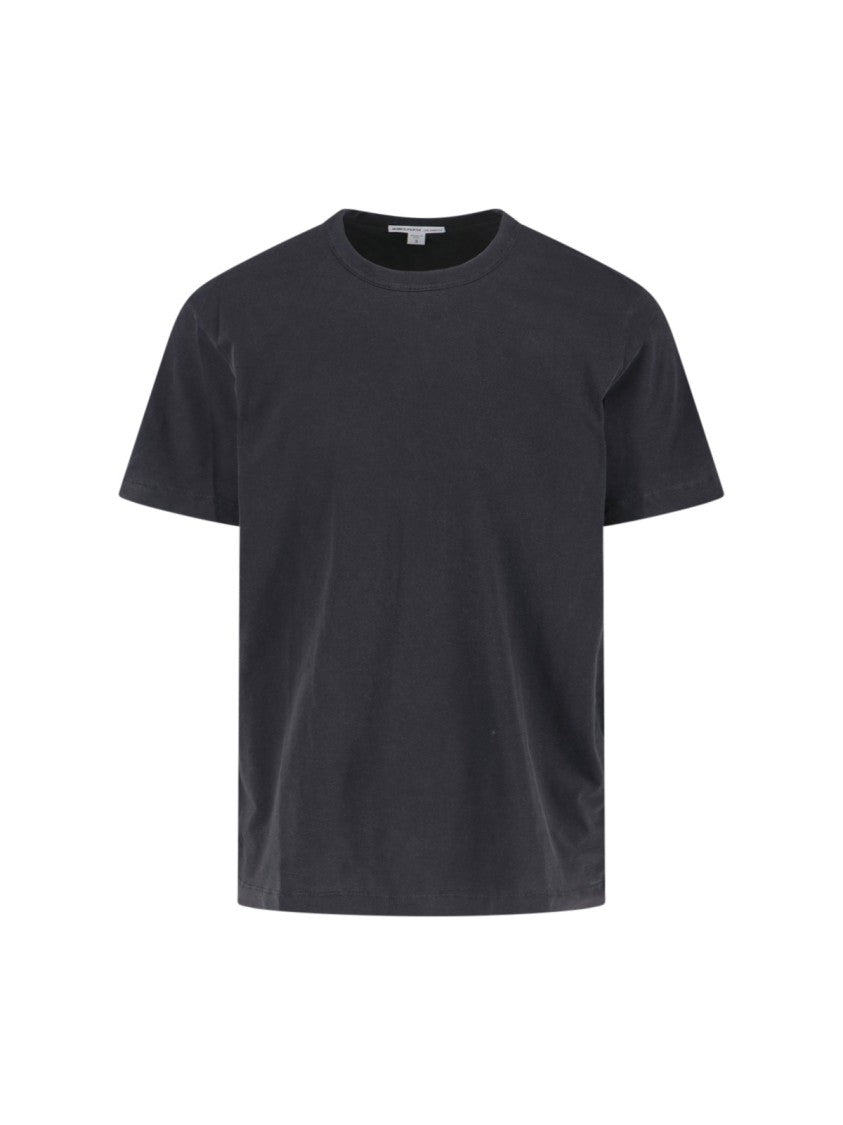 James Perse Black Short-Sleeve Cotton T-Shirt