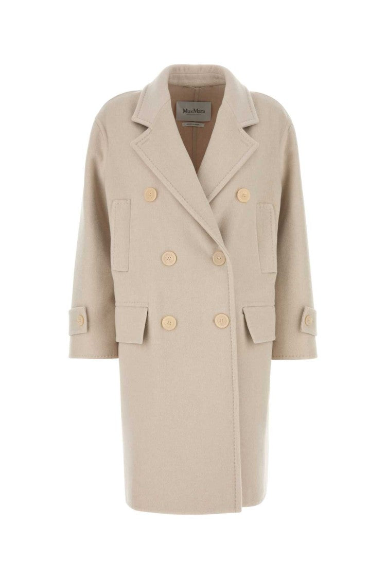 Max Mara Sand Wool Blend Nogara Coat