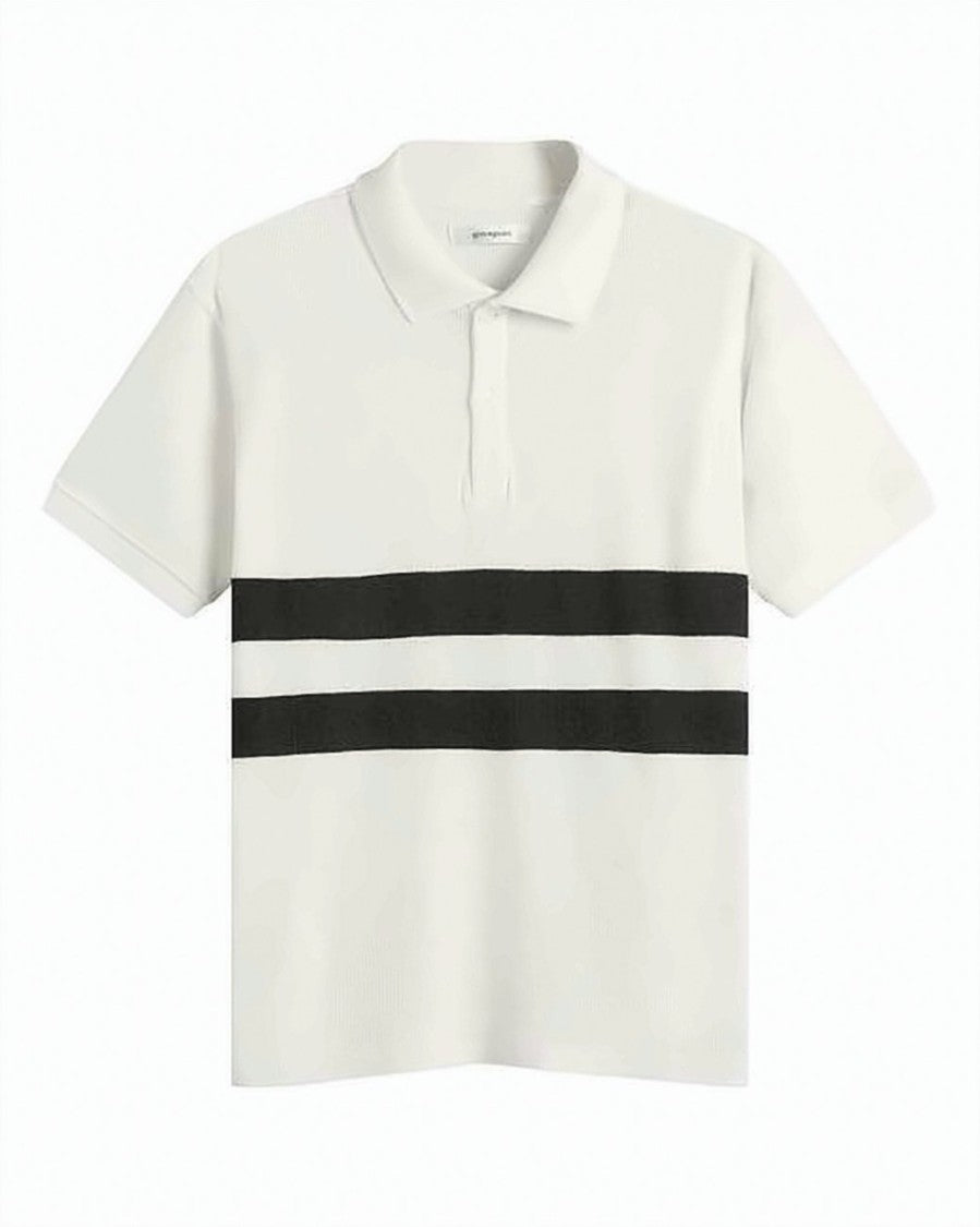 Gimaguas Classic Short-Sleeved Polo Shirt With Bold Stripes