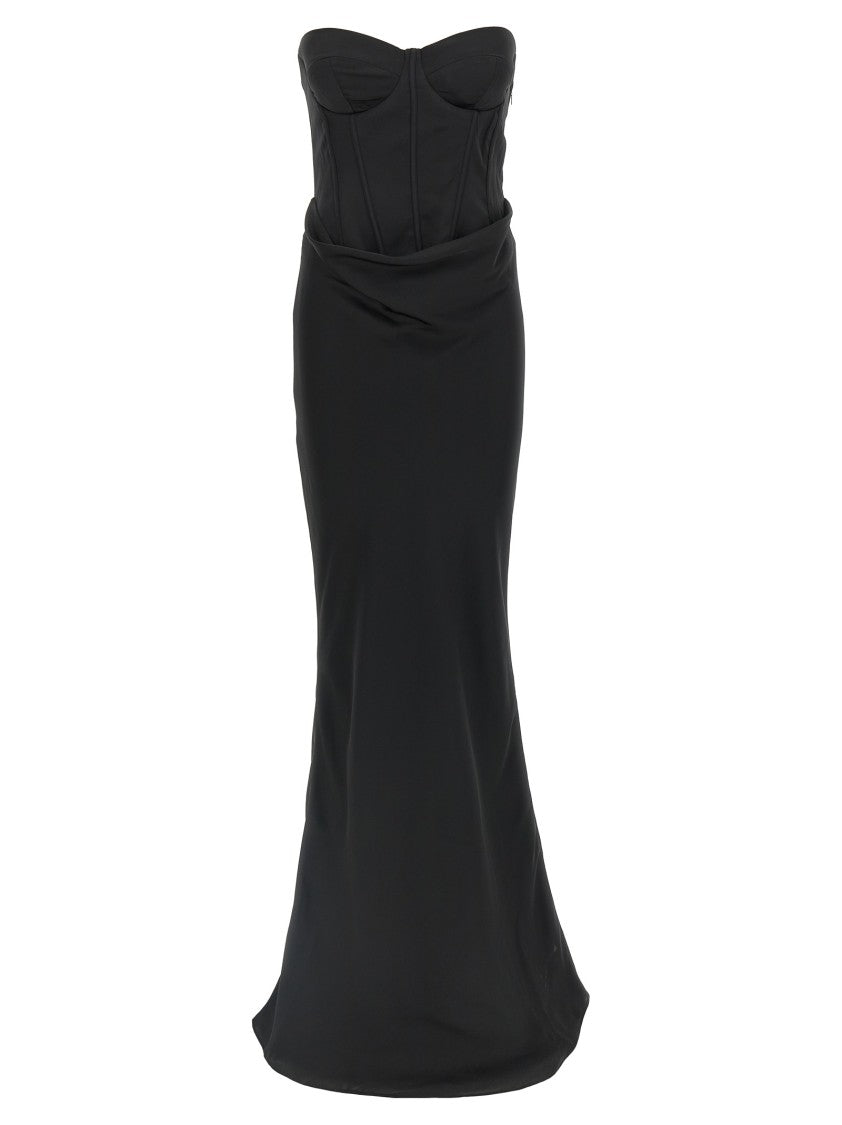 Rotate Birger Christensen 'Satin Corset Maxi' Dress