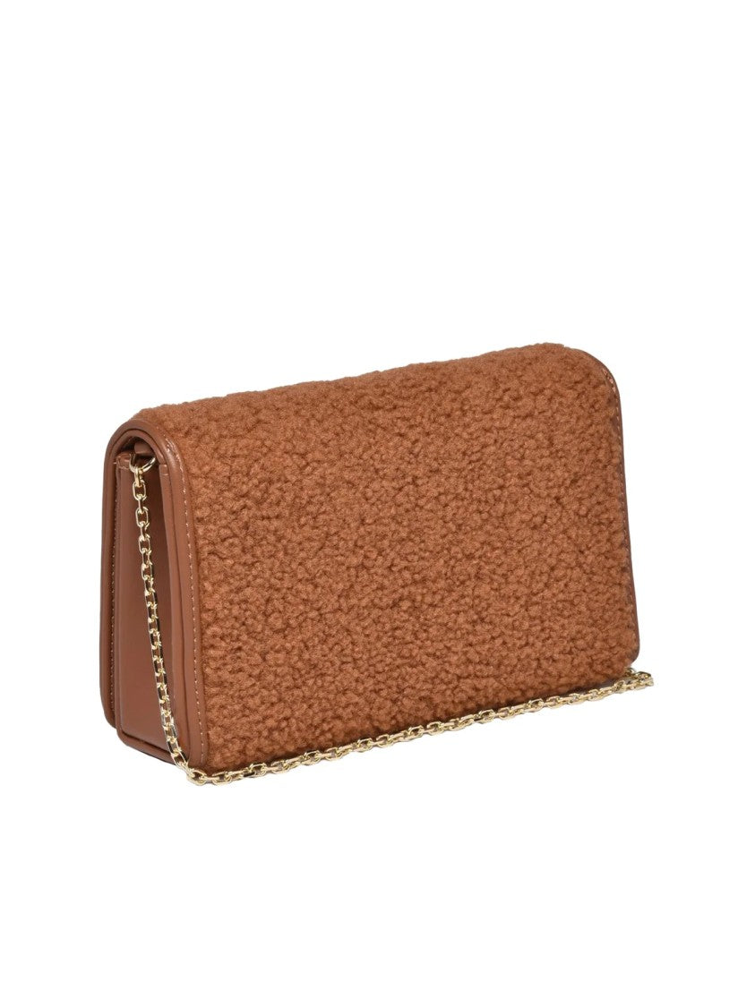 Love Moschino Plush Crossbody Bag With Gold-Tone Chain Strap