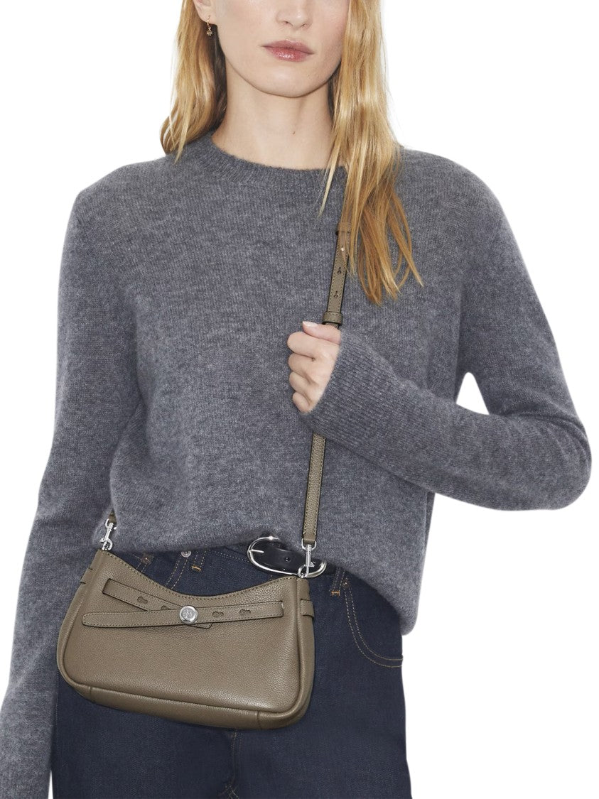 Tory Burch Textured Leather Crossbody Bag With Zip Top Closure