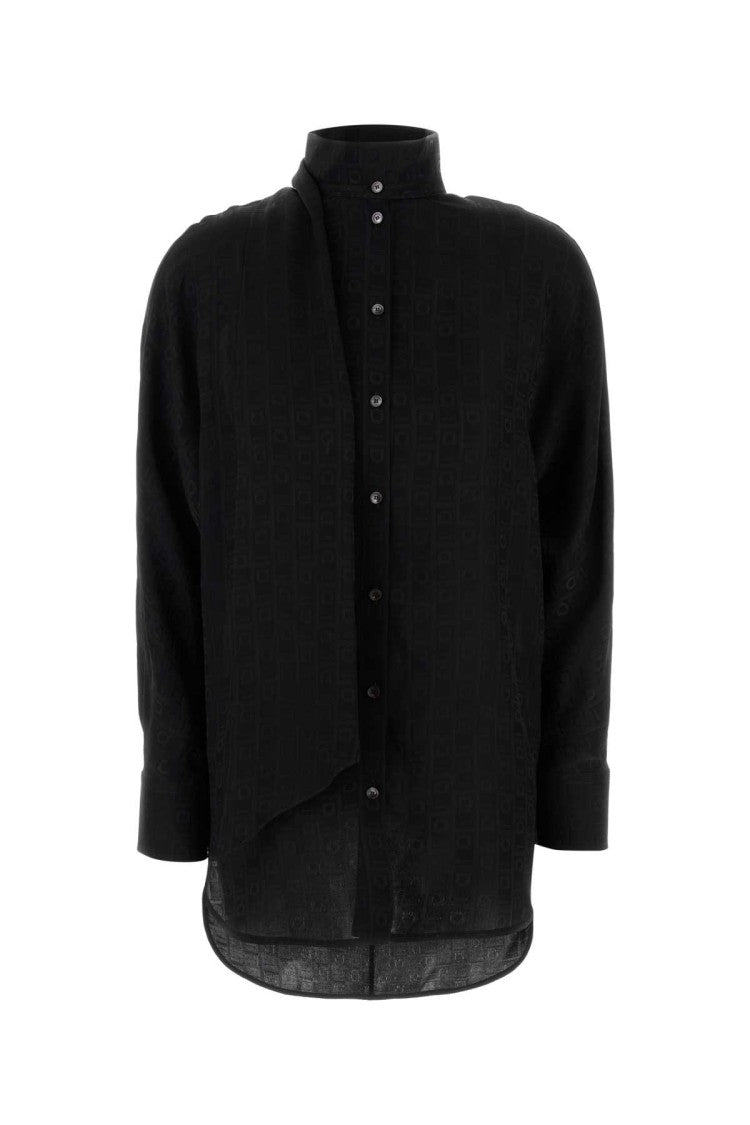 Salvatore Ferragamo Black Silk Shirt