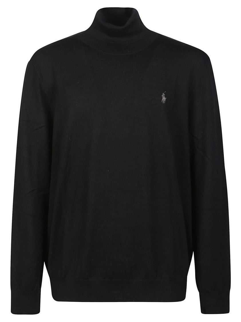 Polo Ralph Lauren Fitted Fine-Knit Wool Turtleneck Sweater