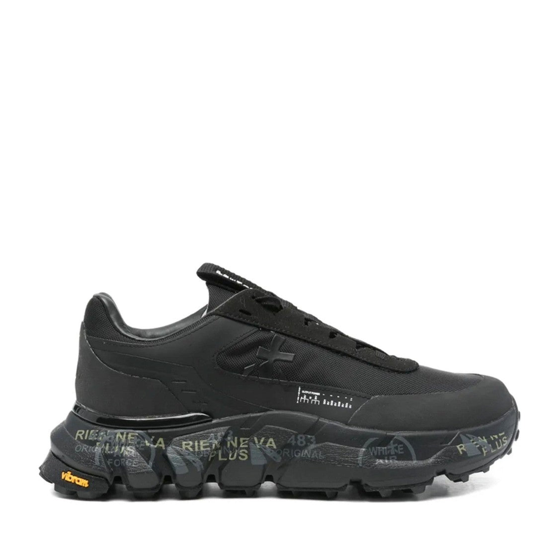 Premiata Black Tpu Rugged Sole Low-Top Sneakers