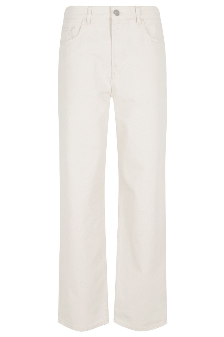 Róhe Ecru Signature Baggy Fit Five-Pocket Cotton Jeans