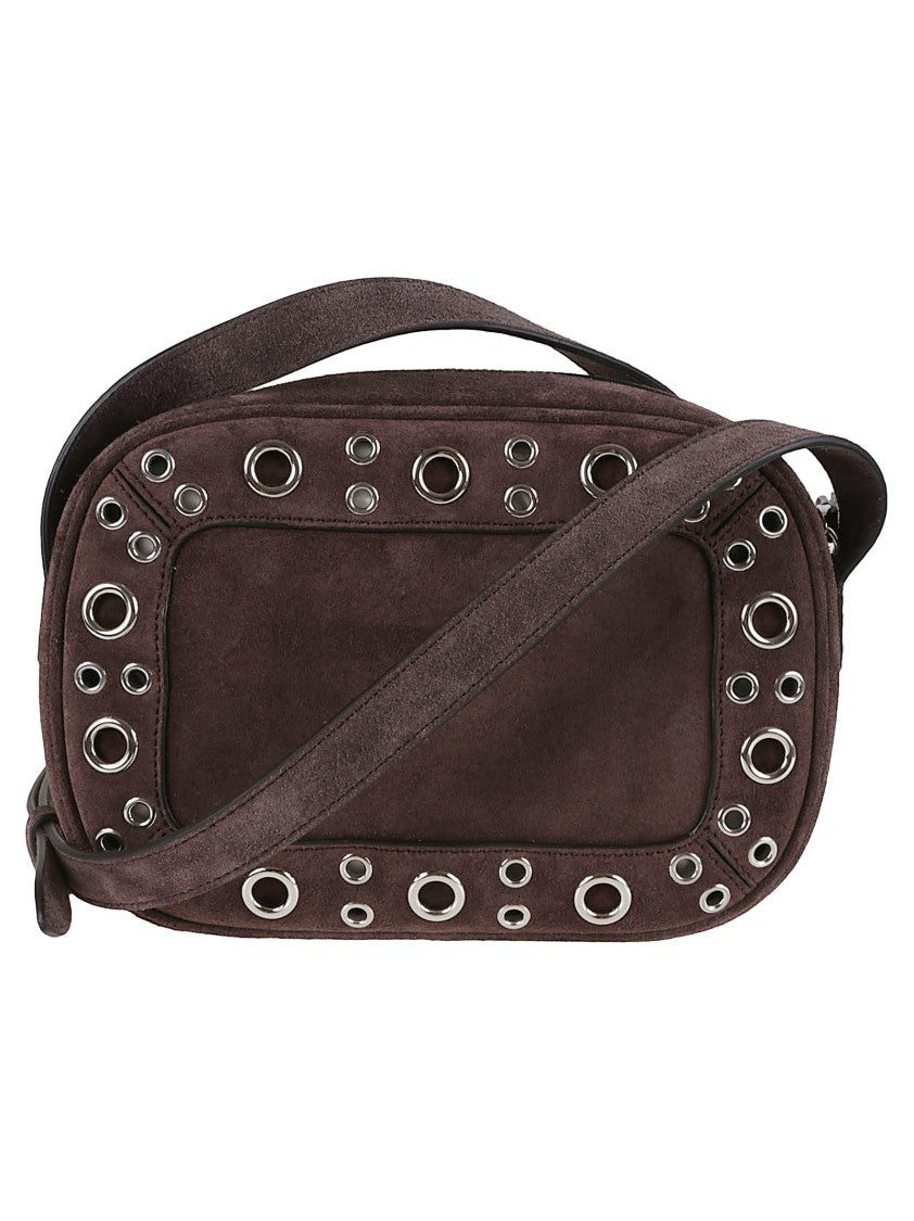 Valentino Garavani Dome-Shaped Crossbody Bag With Metallic Eyelets And Adjustable Strap