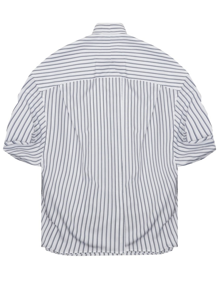 Balenciaga Wide-Fit Lapel Sleeve Cotton Shirt