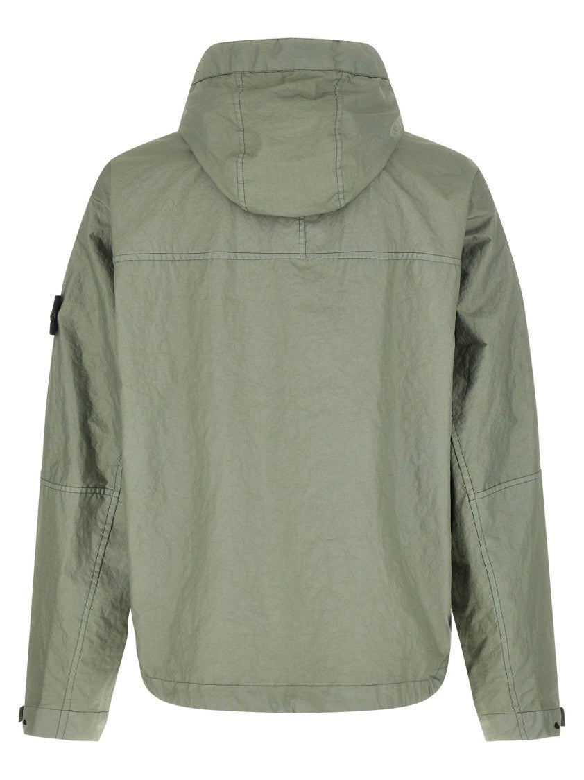 Stone Island Matte Nylon Casual Jacket With Adjustable Hood