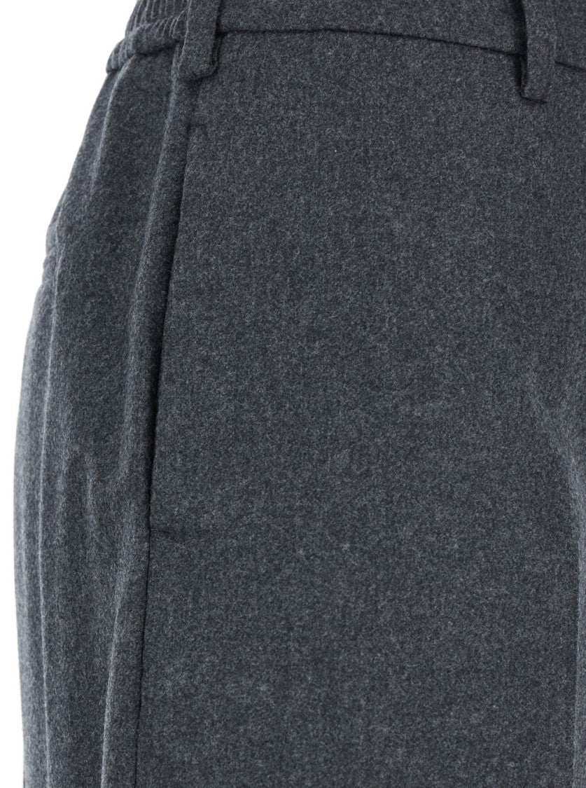 Pt Torino Half Elasticated Waist Wide-Leg Pants