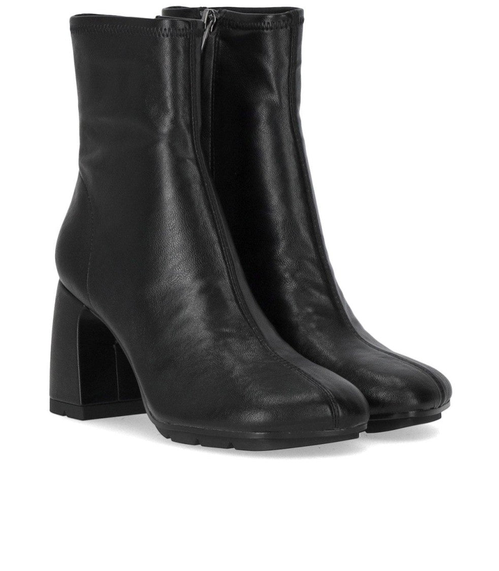 Ash Eclat Black Heeled Ankle Boot