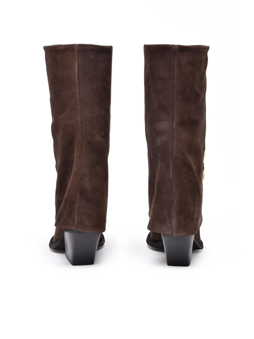 Gianluca Giordano Brown Suede Western Boots