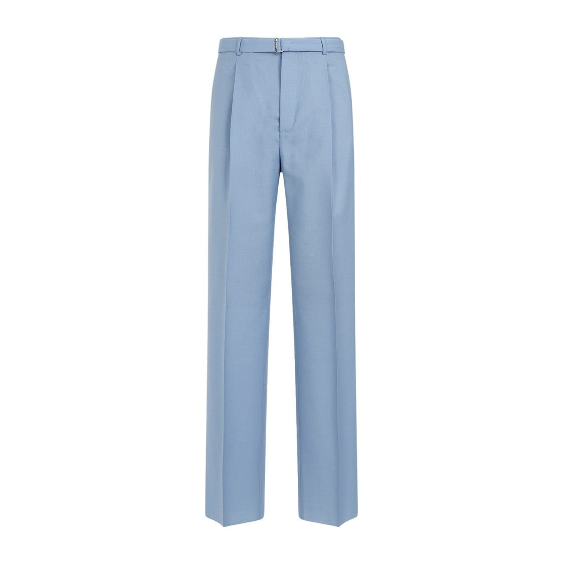 Lanvin Blue Fog Virgin Wool Leg Trousers