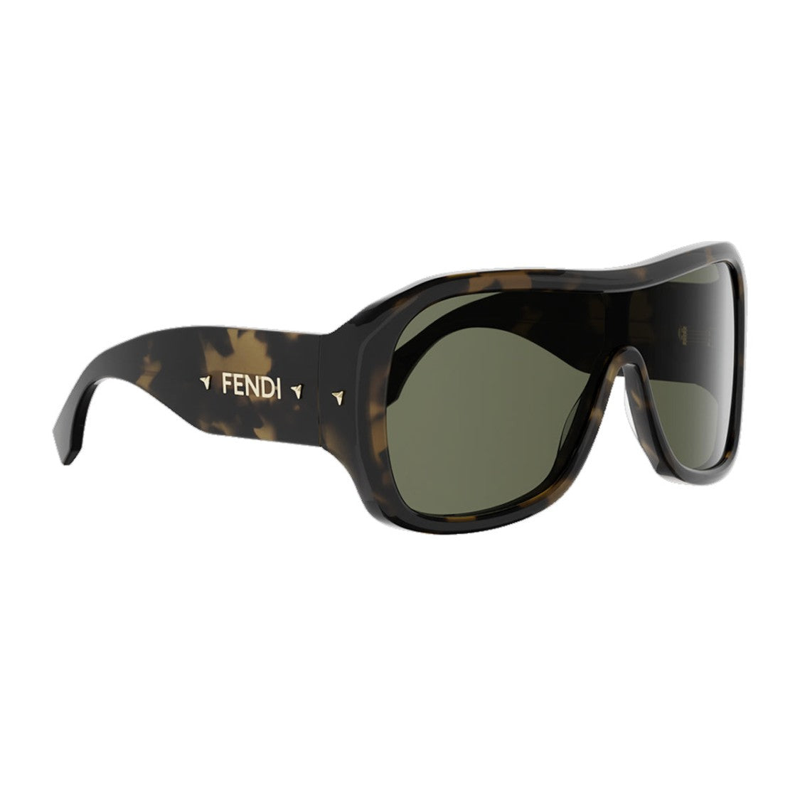 Fendi Havana Screen Oversized Acetate Sunglasses