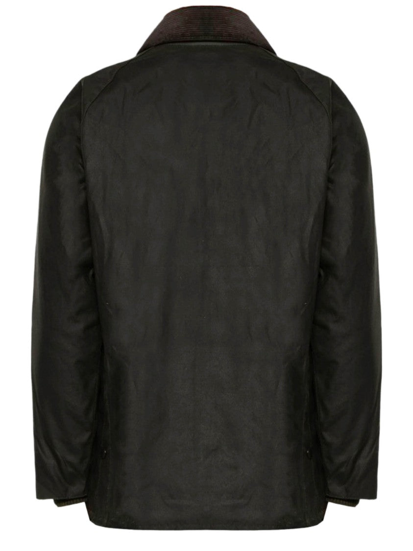Barbour Dark Green Waxed Cotton Velvet Collar Jacket