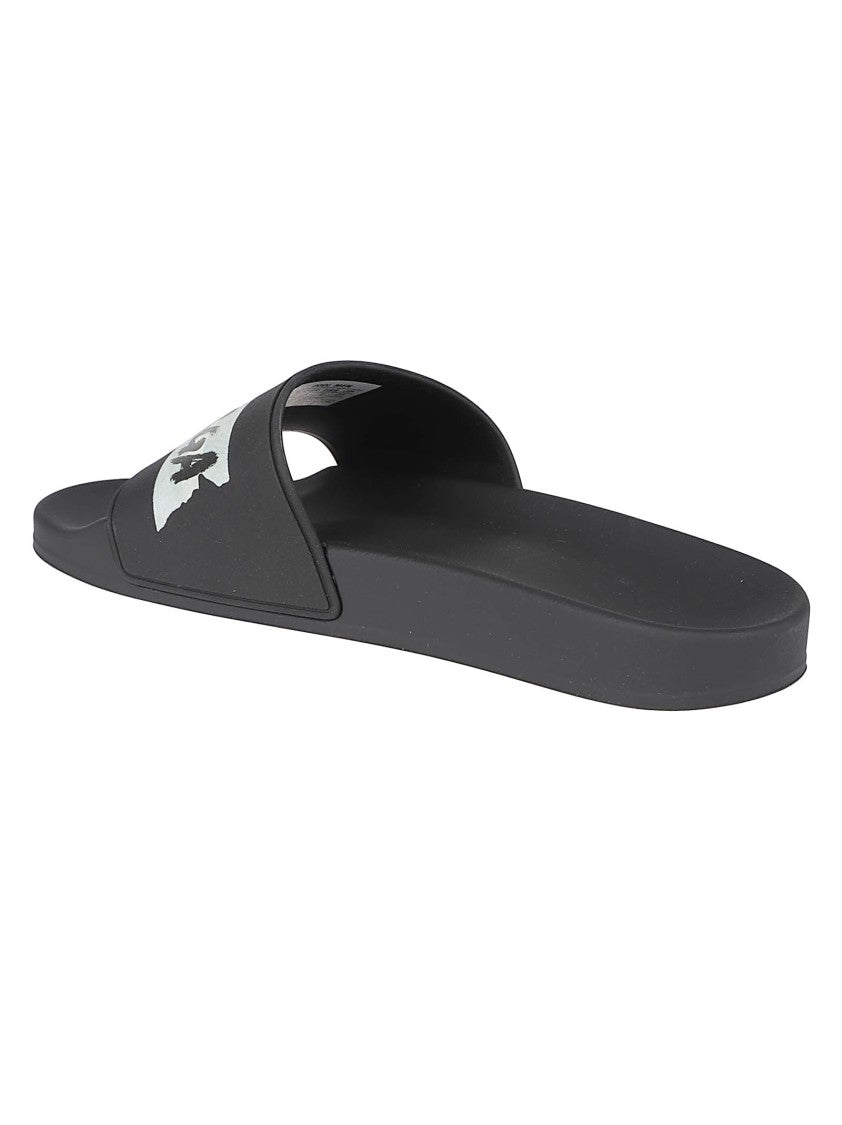 Balenciaga Slide Sandals With Molded Footbed And Masking Tape Design